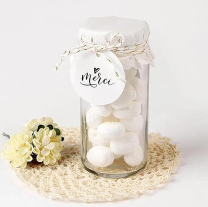 Personalized Tags for Favors, Customized Hang Tag for Clothing, Custom Gift Tags, Customized Gifts Wrapping Labels, Wedding Items Birthday Party Favors with String (Round Shape)