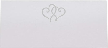 Linked Hearts Printable Place Cards, Silver (Choose Color), Set of 150 (25 Sheets), Laser & Inkjet Printers - Wedding, Party, Dinner, and Special Events - Made in the USA