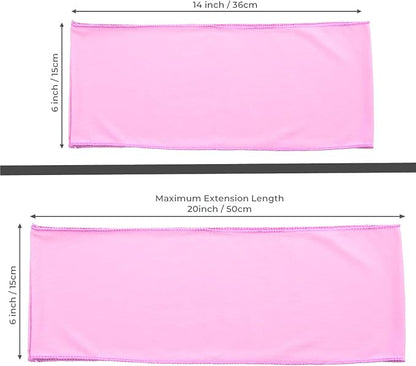 MDS Pack of 75 Spandex Chair Sashes Bows Elastic Stretch Dining Chair Bands Ties Without Slider Buckle Universal fits for Wedding Baby Shower Birthday Party Banquet Event Decoration - Pink