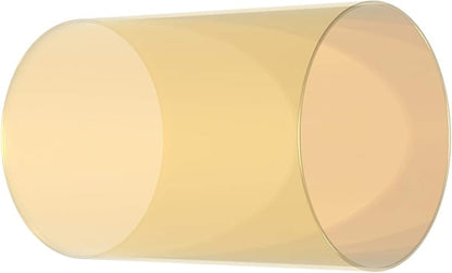 Electroplated Glass Hurricane Mirror Effect Cylinder Candle Holder Bottomless Glass Sleeve Lamp Shade Replacement (Gold,5X6)