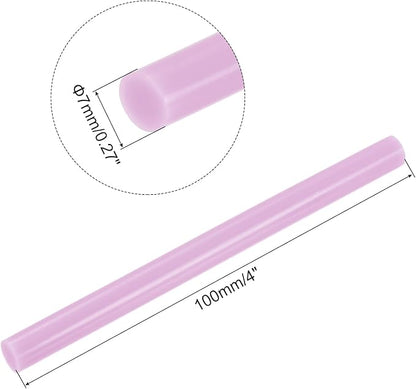 uxcell 20pcs Hot Glue Sticks for Glue Gun 7mm/0.27-inch x 4-inch Mini Hot Melt Adhesive Glue Stick Light Pink