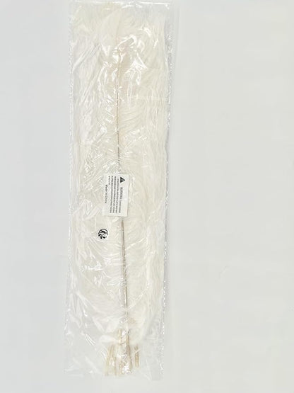 Sowder 16-18inch(40-45cm) Ostrich Feathers Plume for Wedding Centerpieces Home Decoration Pack of 10pcs (White)