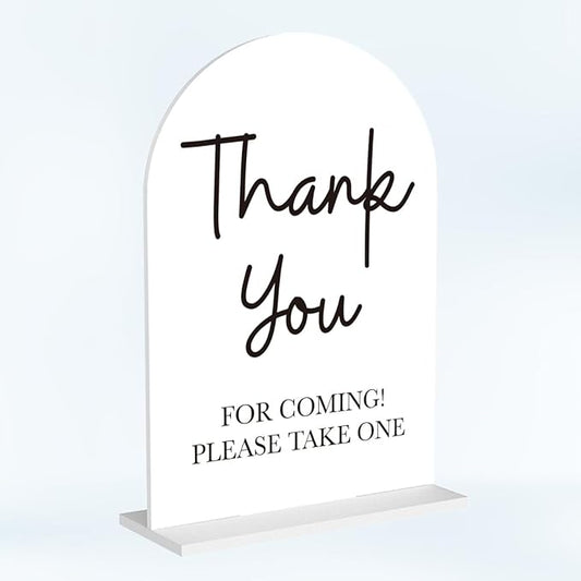 Please Take One Sign for Wedding Acrylic Arch Wedding Bridal Shower Baby Shower Welcome Table Signs for Ceremony and Reception Decor 7 x 5 Inches