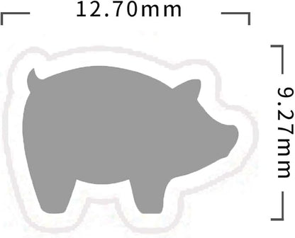 50 Wedding Meal Stickers - Food Identifier & Menu Choice Place Cards for Party Seating - Meal Option Indicator (Silver, Pork)