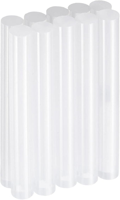 HARFINGTON 10pcs Hot Glue Sticks 0.43" Dia x 3.94" Long EVA Mini Hot Melt Adhesive Glue Stick for Hot Melt Gun Wood Plastic Glass Flowers Fabrics Foam, Clear