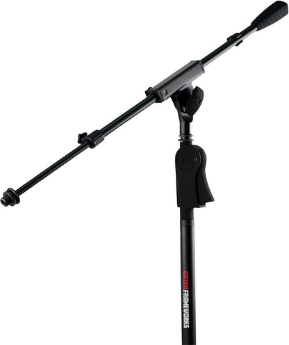 Gator Frameworks Deluxe Tripod Microphone Stand with Clutch Height Adjustment and Telescopic Boom Arm, (GFW-MIC-2120)
