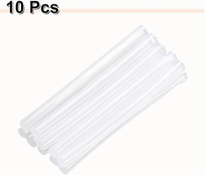 HARFINGTON 10pcs Hot Glue Sticks 0.28" Dia x 3.94" Long EVA Mini Hot Melt Adhesive Glue Stick for Hot Melt Gun Wood Plastic Glass Flowers Fabrics Foam, Clear