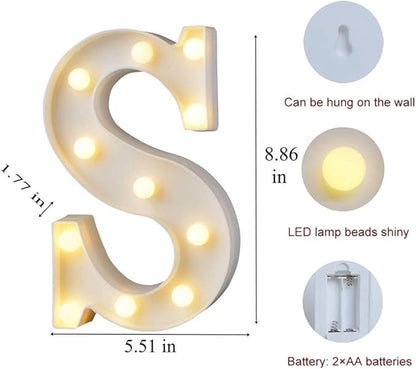 MUMUXI Marquee Light Up Letters | Large Light Up Numbers | Battery Powered and Bright with Every Letter of The Alphabet | for Wedding, Birthday, Party, Celebration, Christmas or Home Decoration (S)