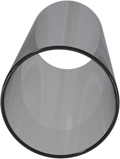 Electroplated Glass Hurricane Mirror Effect Cylinder Candle Holder Bottomless Glass Sleeve Lamp Shade Replacement (Grey,5X10)