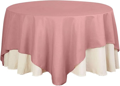 Efavormart 90" Dusty Rose Wholesale Linens Polyester Square Linen Tablecloth for Kitchen Dining Catering Wedding Birthday Party Events