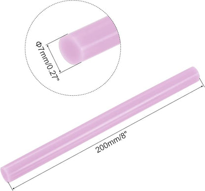 uxcell 20pcs Hot Glue Sticks for Glue Gun 7mm/0.27-inch x 8-inch Mini Hot Melt Adhesive Glue Stick Light Pink