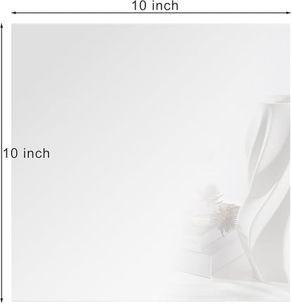 12 Pack Square Mirror Tray, 10 Inch Glass Centerpiece for Tables, Frameless Mirror for Flowers, Perfume, Party Decor, Wedding, Christmas Decorations