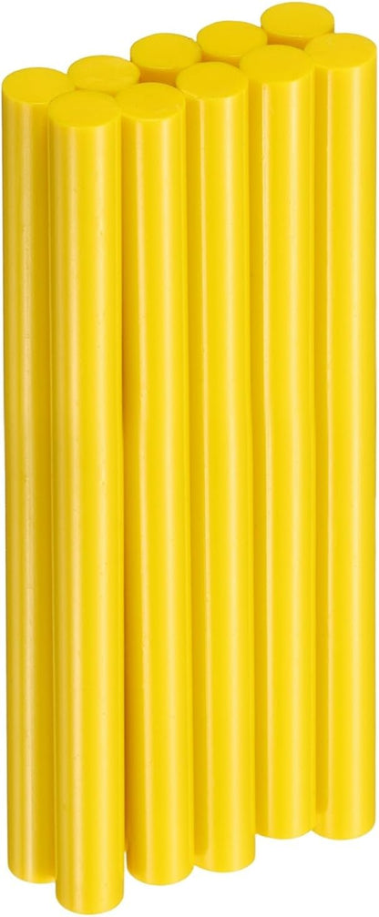 HARFINGTON 10pcs Hot Glue Sticks 0.43" Dia x 5.91" Long EVA Mini Hot Melt Adhesive Glue Stick for Hot Melt Gun Wood Plastic Glass Flowers Fabrics Foam, Yellow