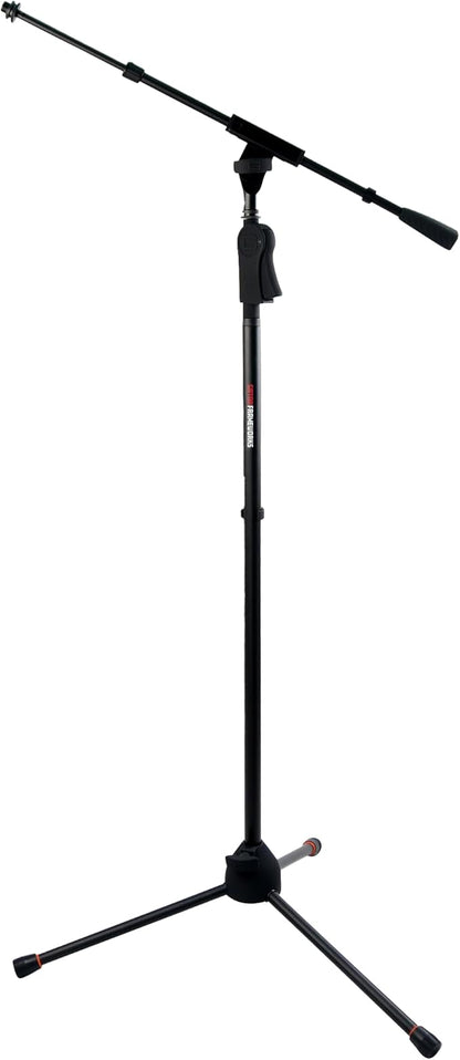 Gator Frameworks Deluxe Tripod Microphone Stand with Clutch Height Adjustment and Telescopic Boom Arm, (GFW-MIC-2120)