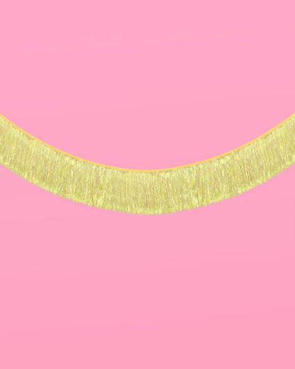 xo, Fetti Yellow Fringe Banner - 5 Ft. | Groovy Bachelorette Party Decorations, Pastel Preppy Birthday Party Decor, Smiley Baby Shower Supplies, Photo Booth Backdrop, HBD