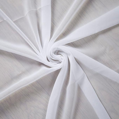 White Wedding Arch Draping Fabric 20Ft Long Chiffon Fabric Drapes 2 Panels White Chiffon Drapes for Romantic Wedding Ceremony Reception Swag Chiffon Fabric Drape for Party Ceremony Arch Stage