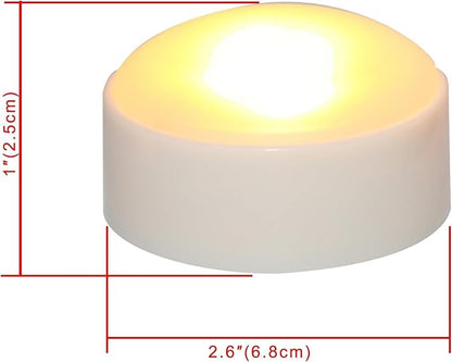 Halloween LED Pumpkin Lights with Remote and Timer, Battery Operated Jack-O-Lantern, Bright Flickering Flameless Candles for Pumpkin Decor, Halloween Party Decorations, White, 6 Pack