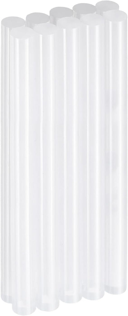 HARFINGTON 10pcs Hot Glue Sticks 0.43" Dia x 5.91" Long EVA Mini Hot Melt Adhesive Glue Stick for Hot Melt Gun Wood Plastic Glass Flowers Fabrics Foam, Clear