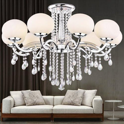 Fushing 20Pcs Chandelier Crystals, Clear Teardrop Crystal Chandelier Pendants Parts Beads, Hanging Crystals for Chandeliers (63mm, Clear)