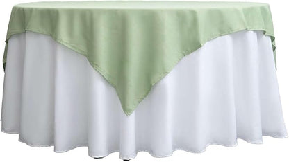 Efavormart 70" Premium Square Polyester Tablecloth for Wedding Kitchen Dining Events - Sage Green
