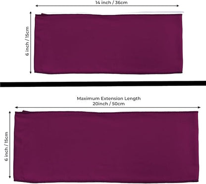MDS Pack of 50 Spandex Chair Sashes Bows Elastic Stretch Dining Chair Bands Ties Without Slider Buckle Universal fits for Wedding Baby Shower Birthday Party Banquet Event Decoration - Eggplant
