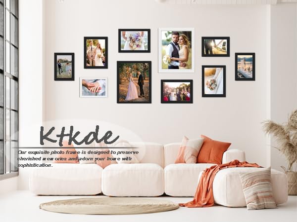 KTKDE A3 Poster Frame Black Woodgrain Picture Frame 3 Pack-16.5x11.7in Photo Frame,Certificate Frame with Plexiglass for Wall Mount or Table Top Display