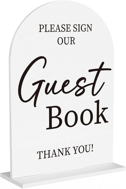 Wedding Guest Book Sign, Photo Guest Book Sign Desk Decor, Wedding Engagement Bridal Shower Reception Party Table Desk Acrylic Decor