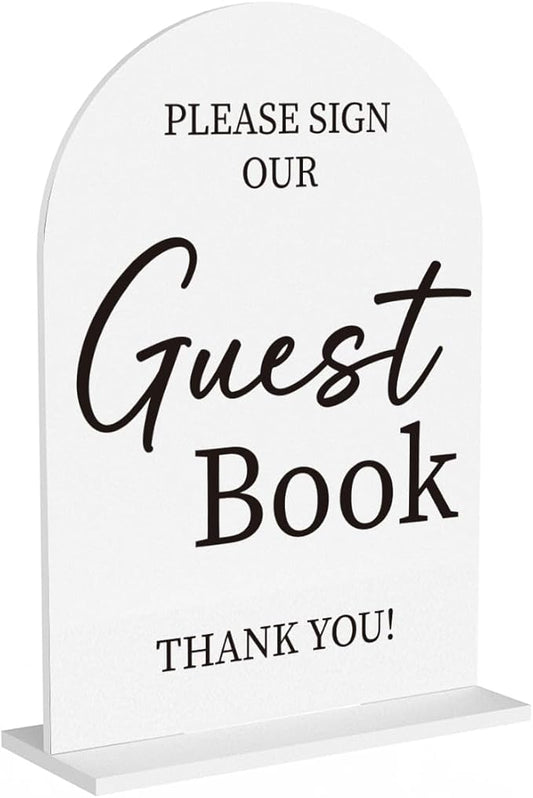 Wedding Guest Book Sign, Photo Guest Book Sign Desk Decor, Wedding Engagement Bridal Shower Reception Party Table Desk Acrylic Decor
