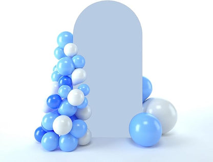 bricia Wedding Arch Backdrop Stand Cover, 5FT Double Sided Stretchy Arch Cover Fitted Wedding Birthday Party Banquet Decoration (Bluemist 60''Lx25.2''W)