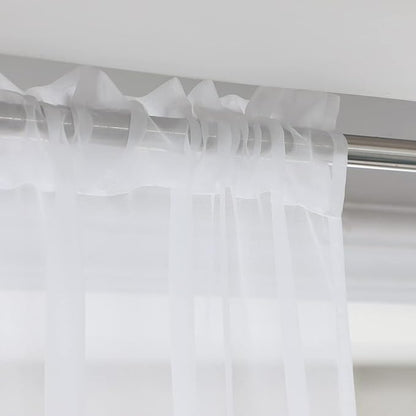 Window Ivory Sheer Curtains 60 Inches Width 120 Inches Long 2 Panels Sheer Curtains Clear Curtains Basic Rod Pocket Panel for Home/Living Room/Bedroom/Kids Room