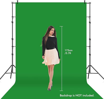 SLOW DOLPHIN 10x 8.5 ft Photo Backdrop Stand, Adjustable Photography Background Support System Stand for Photo Video Studio with Carrying Bag, Clips, Clamps