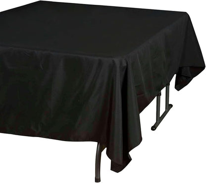 Efavormart 70" Square Linens Black Wholesale Linens Polyester Square Linen Tablecloth for Wedding Banquet Party Restaurant