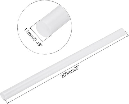 uxcell 20pcs Hot Glue Sticks for Glue Gun 11mm/0.43-inch x 8-inch Mini Hot Melt Adhesive Glue Stick White