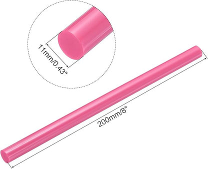 uxcell 20pcs Hot Glue Sticks for Glue Gun 11mm/0.43-inch x 8-inch Mini Hot Melt Adhesive Glue Stick Pink