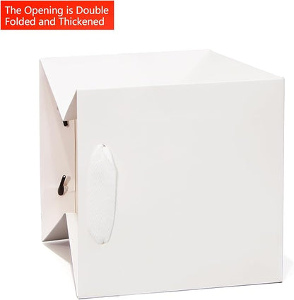 White Paper Gift Bag Small Square Bottom Paper Bags With Handles(White, 6 x 6 x 6 in, 10 Pcs)