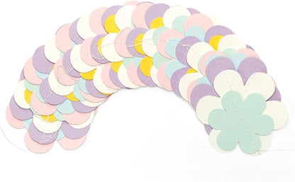 Pastel-Rainbow Colorful Party-Decorations Streamers-Garland - 52ft Flower Hanging Paper Banner, Birthday Baby Bridal Shower Classroom Carnival Decor Hugfond