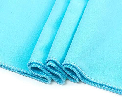 VDS Pack of 200 PCS | Aqua Blue| Spandex Chair Sashes Bows Without Buckle | Stretch Elastic Banquet Universal Folding Chair Band Tie with for Wedding Party Conference Celebration Event Decoration