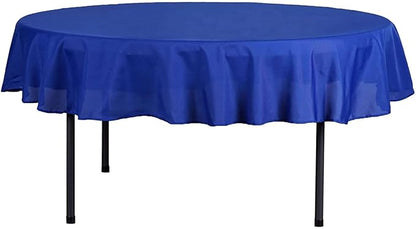Efavormart Round Tablecloth, 70 Inch Stain & Wrinkle Resistant Washable Table Cloth, Decorative Polyester Fabric Table Cover for Banquet, Wedding, Dining- Royal Blue