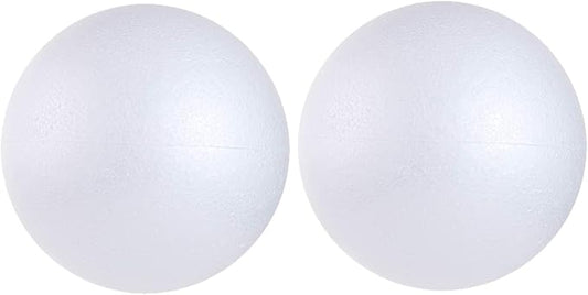 2PCS 7.9 Inch White Foam Balls Polystyrene Craft Balls Foam Balls for Art, Craft, Household, School Projects and Christmas Easter Party Decorations
