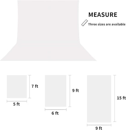 ISSUNTEX 5X7 ft Background Muslin Backdrop, Photo Studio, Collapsible High Density Screen for Video Photography and Television-Black/White