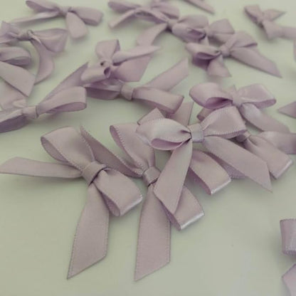 50pcs 1-1/2" Lavender Satin Ribbon Bows with Twist Ties Mini Ribbon Bows for Candy Partiy Decoration Gift Packing&Wrapping Accessoried(Lavender)