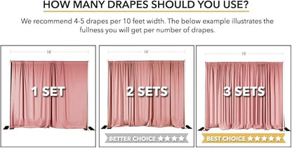 AK TRADING CO. 10 feet x 8 feet Polyester Backdrop Drapes Curtains Panels with Rod Pockets - Wedding Ceremony Party Home Window Decorations - Orange (DRAPE5X8-ORANGE) (Pack of 2)