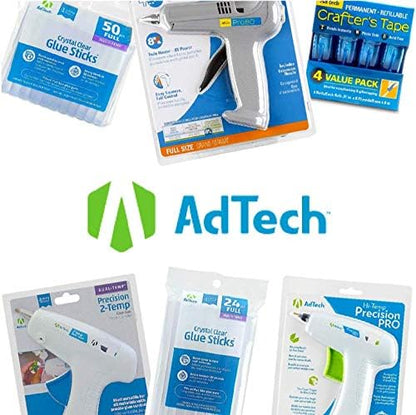 AdTech Crystal Clear Hot Glue Gun Sticks (W220-14ZIP50) – Full Size Hot Glue Sticks. All-Purpose Glue Sticks for Crafting, Scrapbooking & More. 50 Pieces. Length: 4” Diameter: .44”. (Pack of 2)