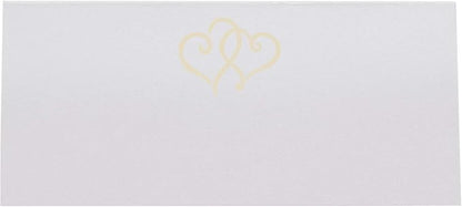 Linked Hearts Place Cards, Ivory (Choose Color), Set of 150, Pre-cut and Scored - Wedding, Party, Dinner, and Special Events - Made in the USA