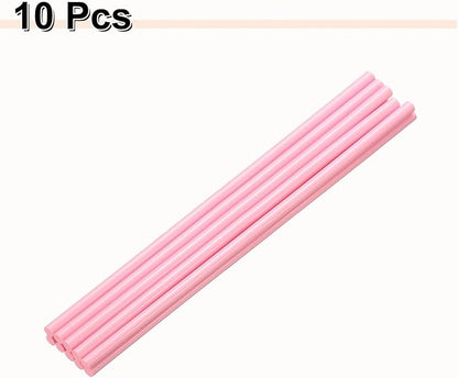 HARFINGTON 10pcs Hot Glue Sticks 0.28" Dia x 9.84" Long EVA Mini Hot Melt Adhesive Glue Stick for Hot Melt Gun Wood Plastic Glass Flowers Fabrics Foam, Pink