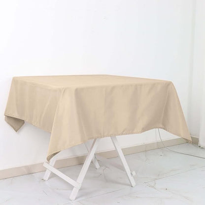 Efavormart 54x54 Nude Wholesale Linens Seamless Polyester Square Linen Tablecloth for Wedding Banquet Party Restaurant