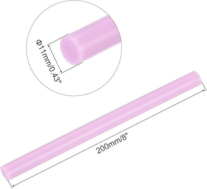 uxcell 20pcs Hot Glue Sticks for Glue Gun 11mm/0.43-inch x 8-inch Mini Hot Melt Adhesive Glue Stick Light Pink
