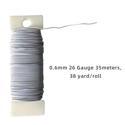 76Yards 26Gauge Green Metal Floral Wire Flexible Paddle Florist Garden Wire for Flower Arrangement,Crafts,Christmas Wreaths Tree,Garland.