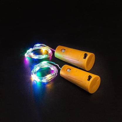 Wine Bottle Lights with Cork 15Pack 10 LED 40 Inches Battery Operated Silver Wire Liquor Fairy Mini String Lights for Party Christmas Halloween Wedding Decoration