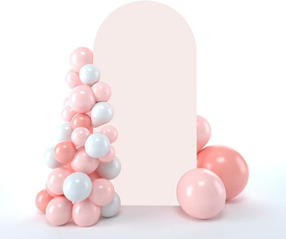 bricia Wedding Arch Backdrop Stand Cover, 6.6FT Double Sided Stretchy Arch Cover Fitted Wedding Birthday Party Banquet Decoration (Blush Pink 79.2''Lx39.6''W)